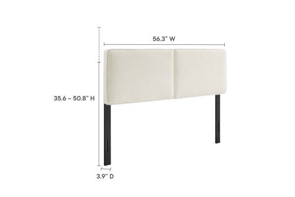 Lindee Boucle Fabric Full Headboard