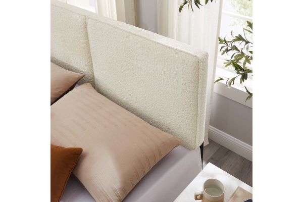 Lindee Boucle Fabric Full Headboard