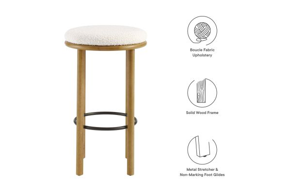 Fable Boucle Fabric Bar Stools Set of 2