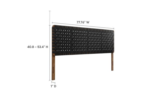 Sparta Weave Vegan Leather King Headboard