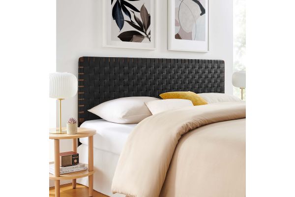 Sparta Weave Vegan Leather King Headboard