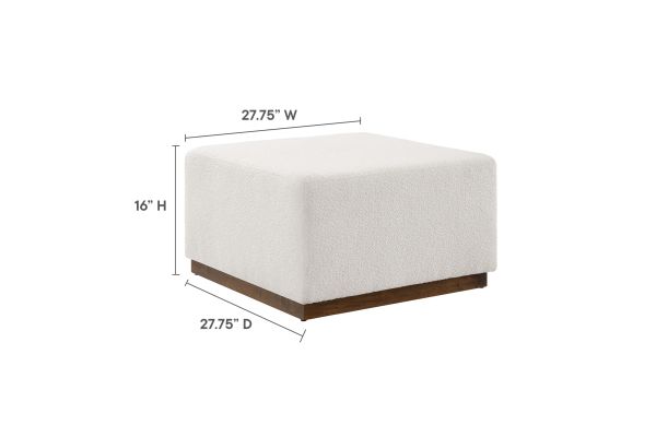 Tilden Large 28" Square Boucle Upholstered Ottoman
