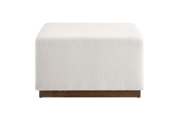 Tilden Large 28" Square Boucle Upholstered Ottoman