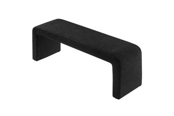 Simba Boucle Fabric Waterfall Long Bench