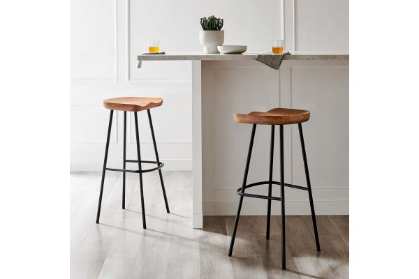 Concord Backless Wood Bar Stools Set of 2