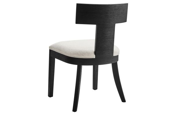 Peregrine Wood and Fabric Upholstered Dining Chairs Set of 2