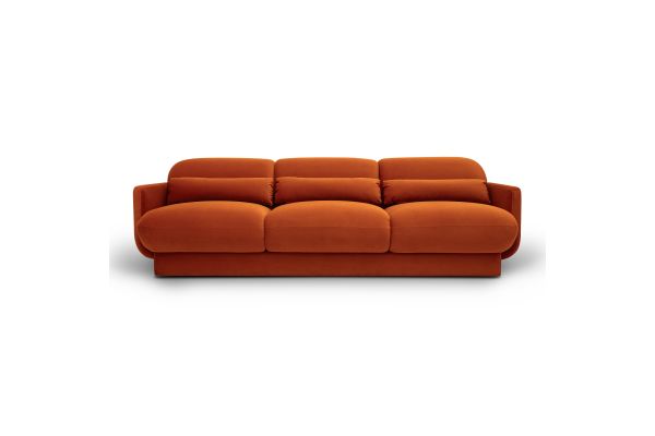 Azalea Rust Orange Velvet Sofa