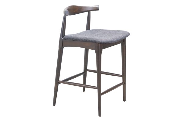 Tuzka Counter Stool (Set of 2) Gray & Espresso