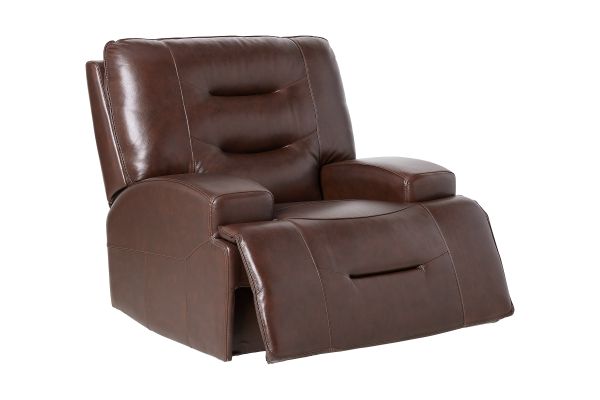 Cade Brown Leather Dual Power Recliner