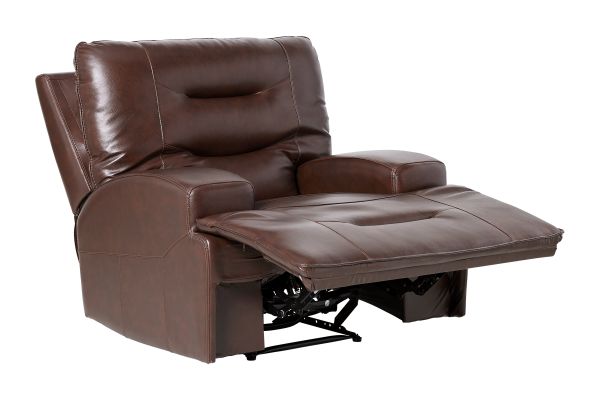 Cade Brown Leather Dual Power Recliner