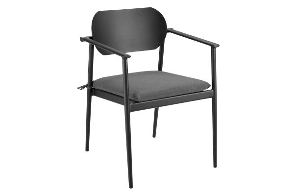 Aeris Stackable Outdoor Patio Aluminum Dining Armchair Set of 2