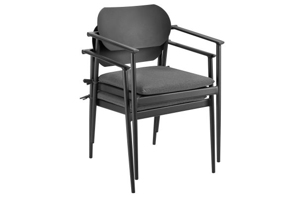 Aeris Stackable Outdoor Patio Aluminum Dining Armchair Set of 2