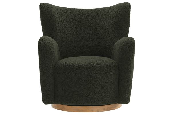 Montrose Wingback Sherpa Swivel Accent Chair
