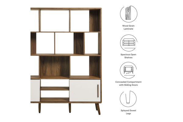 Transmit 59" Bookcase with Sliding Doors