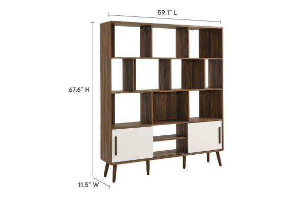 Transmit 59" Bookcase with Sliding Doors