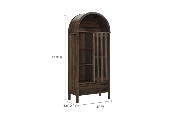 Vaughn 71" Arched Storage Display Cabinet