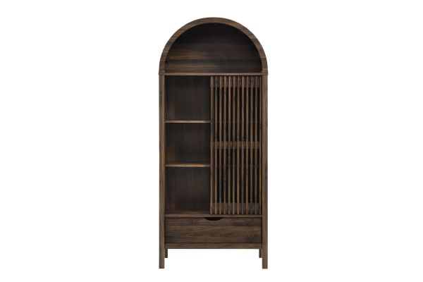 Vaughn 71" Arched Storage Display Cabinet