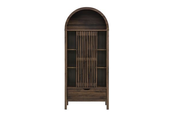 Vaughn 71" Arched Storage Display Cabinet