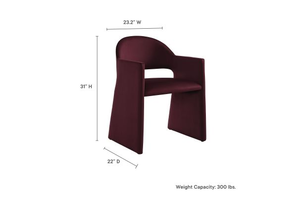 Talia Performance Velvet Dining Armchair