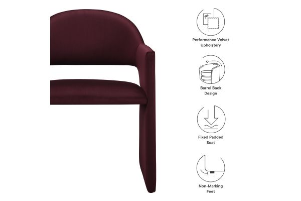 Talia Performance Velvet Dining Armchair