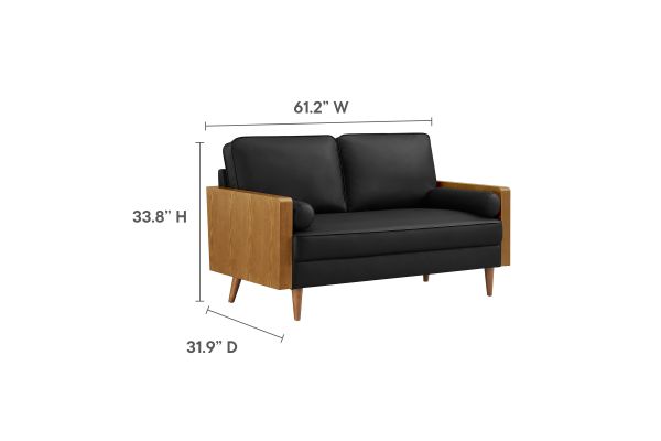 Kellan Vegan Leather Loveseat