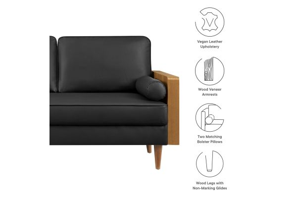 Kellan Vegan Leather Loveseat