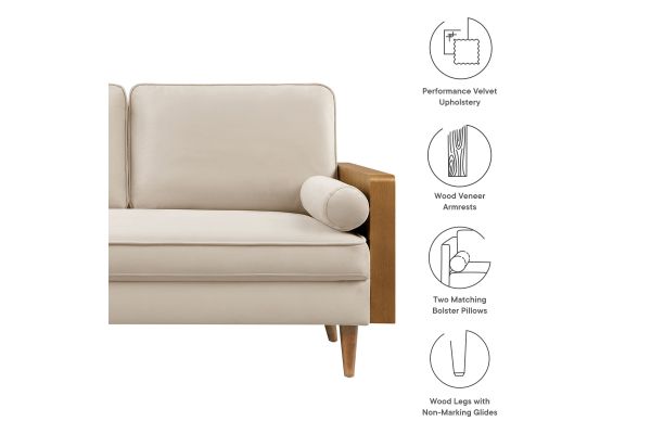 Kellan Performance Velvet Loveseat