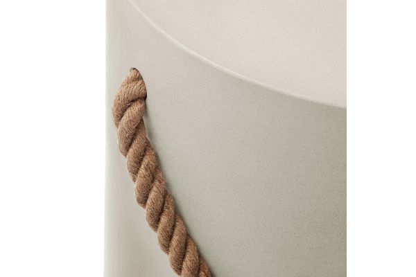 Isera Indoor - Outdoor Patio Rope Concrete Side Table Stool