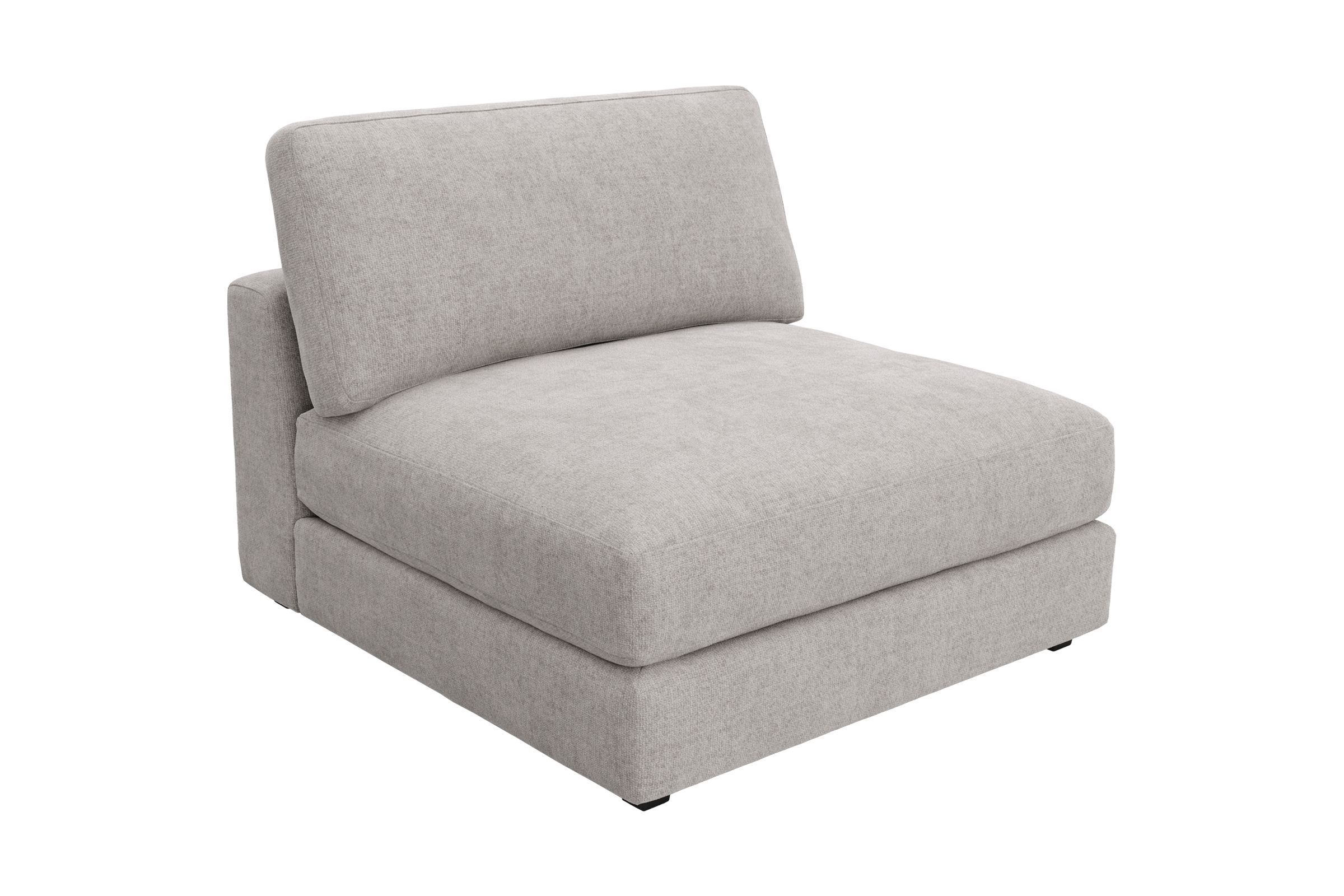 ModularThree Grey Armless Chair at Gardner White