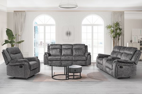 Keaton Grey Reclining Sofa