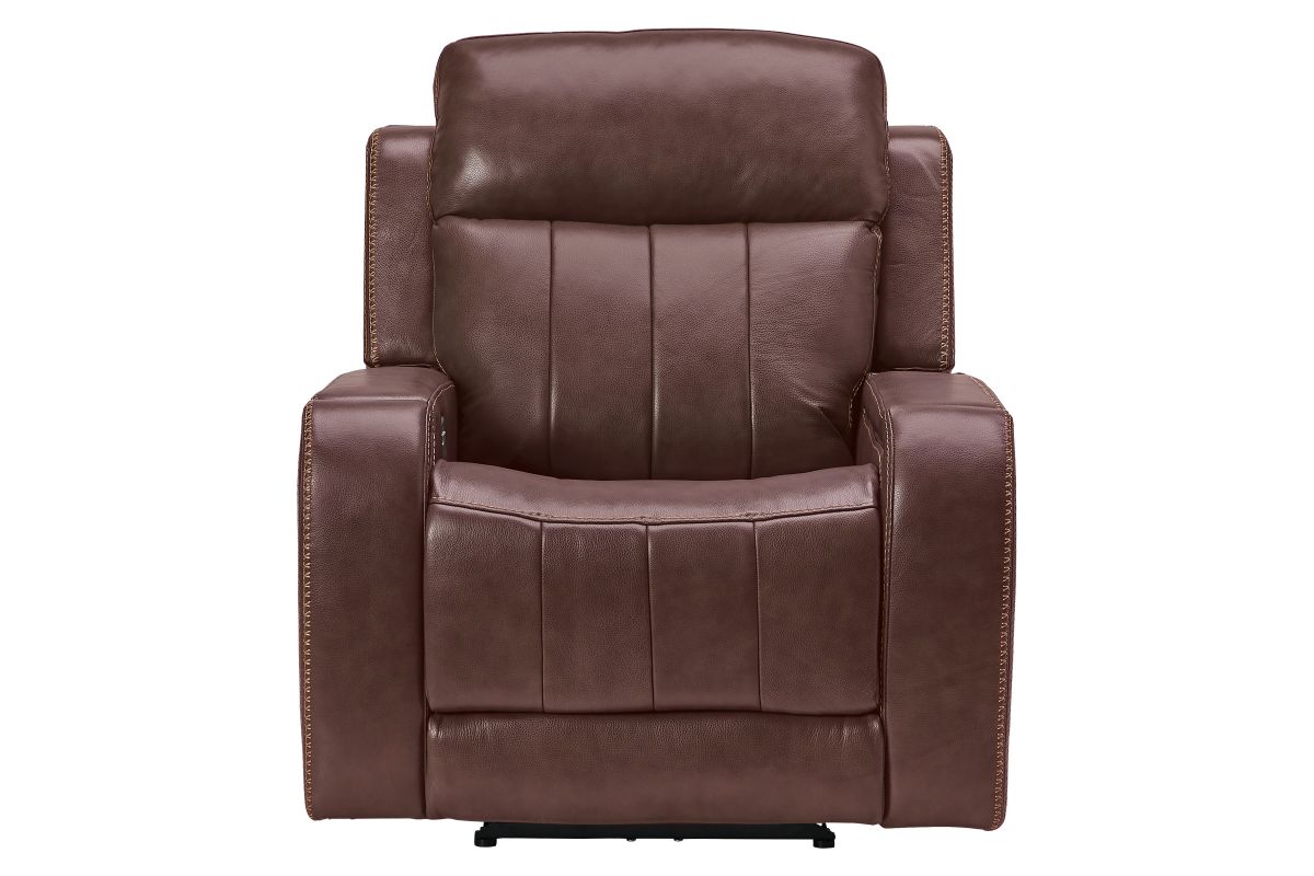 Maverick Brown Audio Triple Power Leather Recliner 1