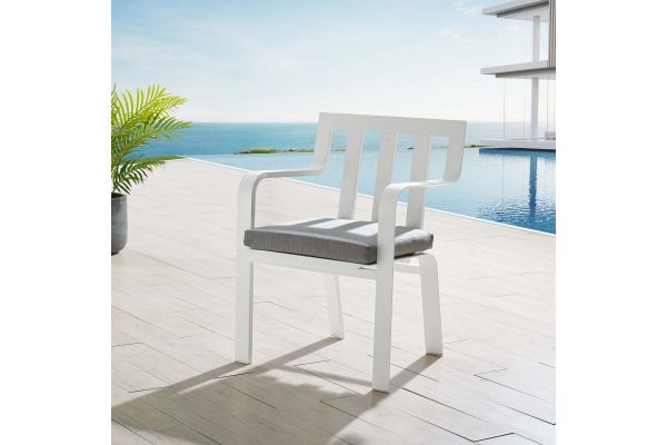 Baxley Stackable Outdoor Patio Aluminum Dining Armchair