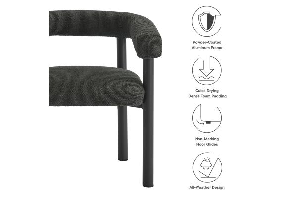Nautica Outdoor Patio Aluminum Dining Armchairs Set of 2