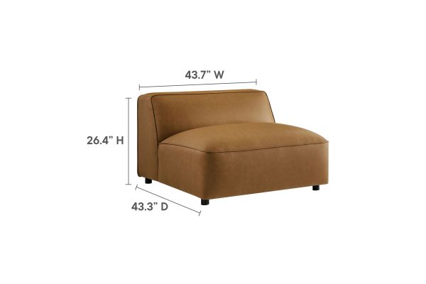 Auren 6-Piece Upholstered Vegan Leather Modular Sofa