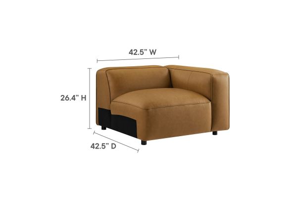 Auren 6-Piece Upholstered Vegan Leather Modular Sofa