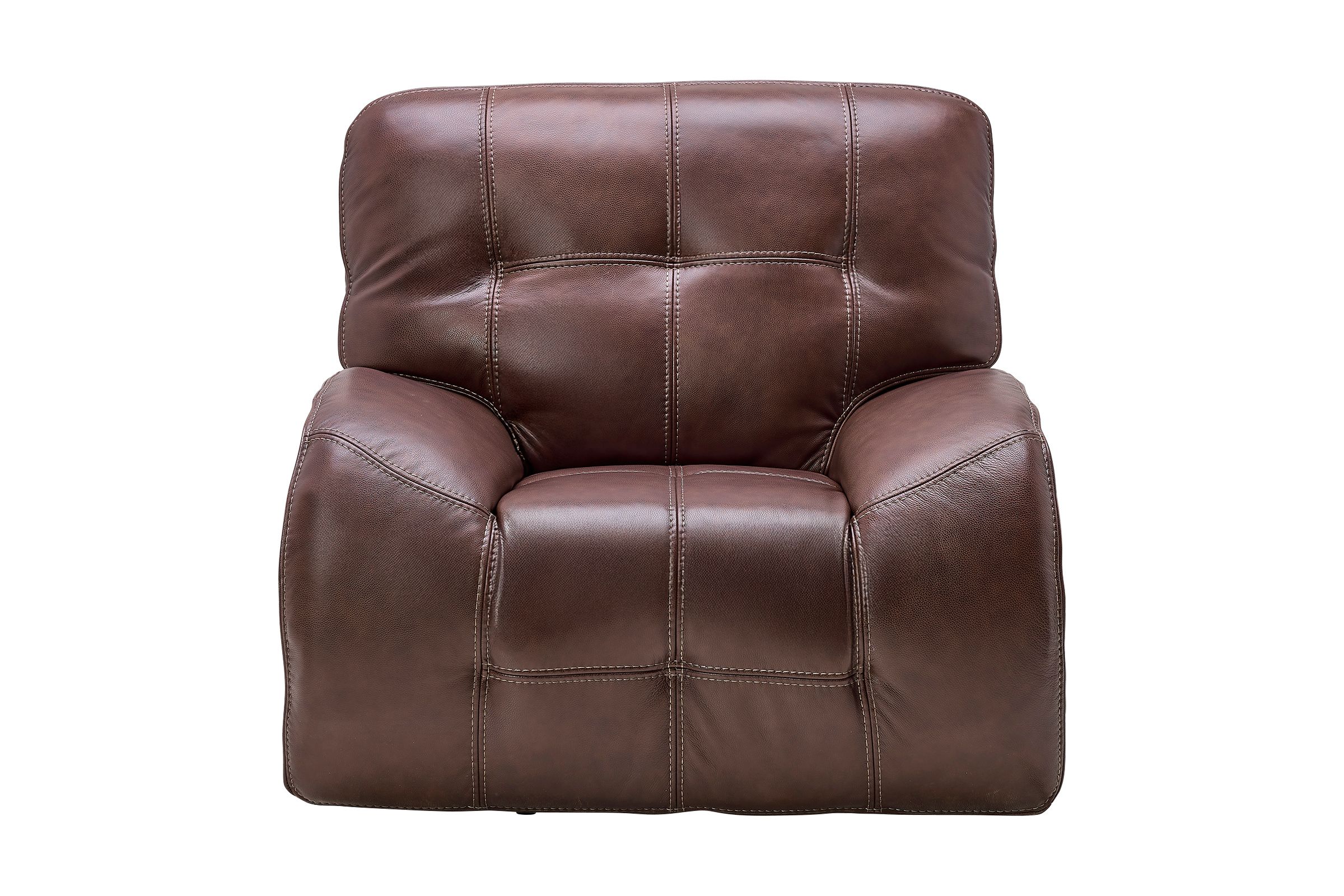 Jaxon Brown Leather Dual Power Recliner at Gardner White