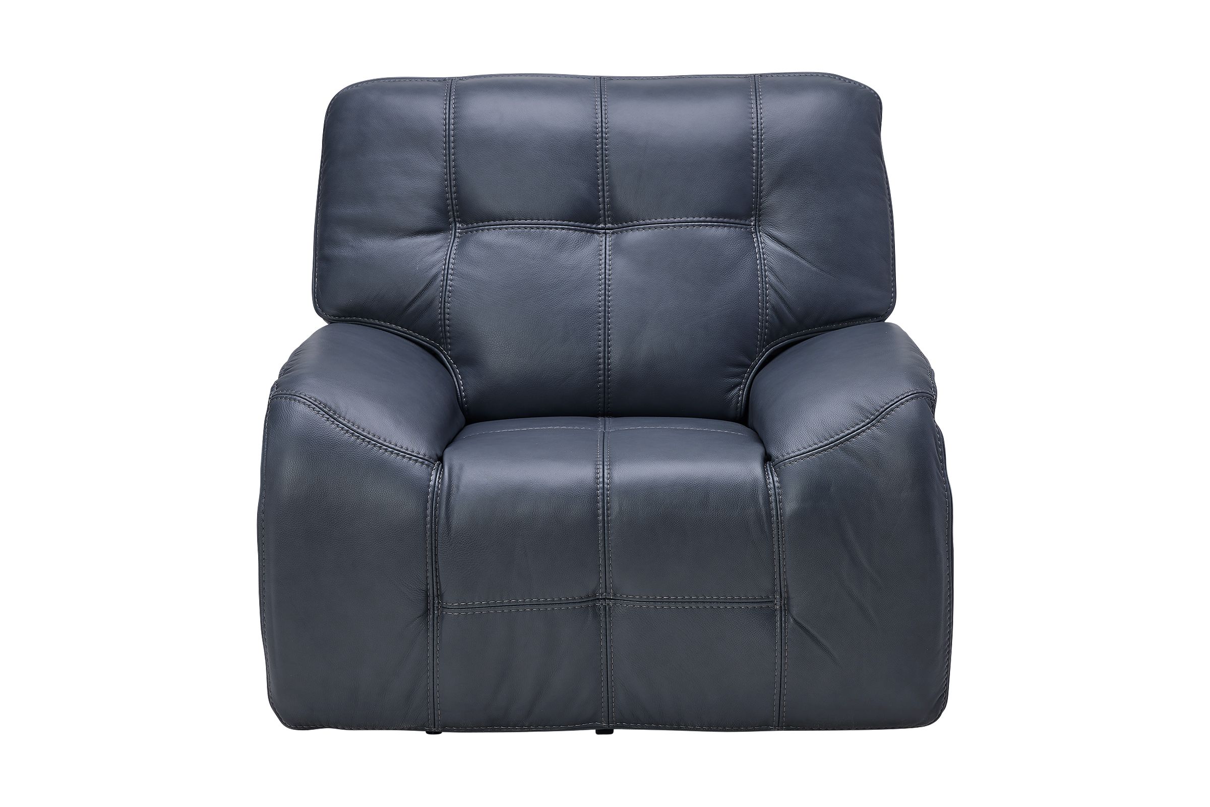 コレクション Shawn-a Jaxon Blue Leather Dual Power Recliner at Gardner White
