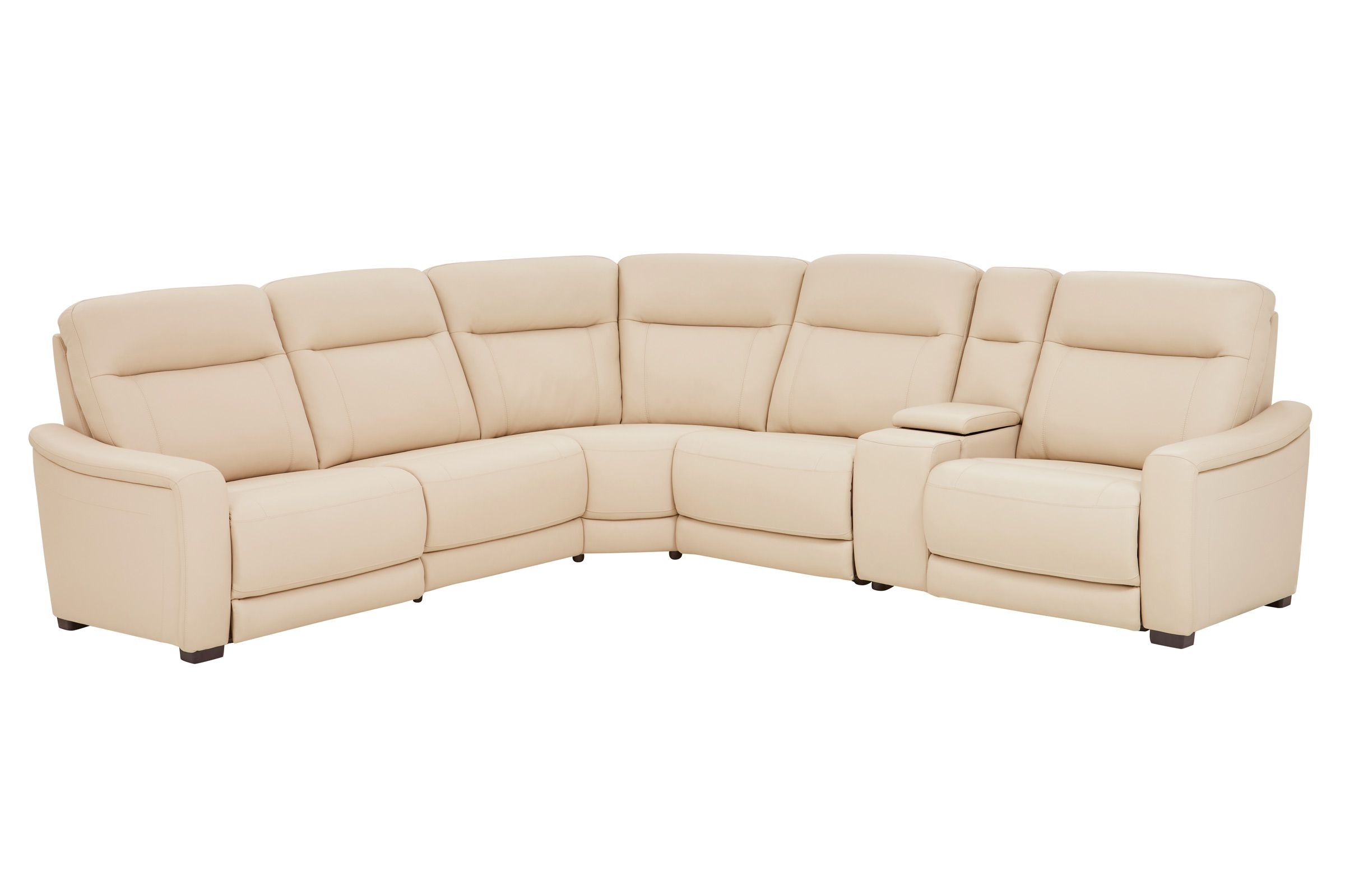 Newport 6-Piece Leather Dual Power Reclining Sectional