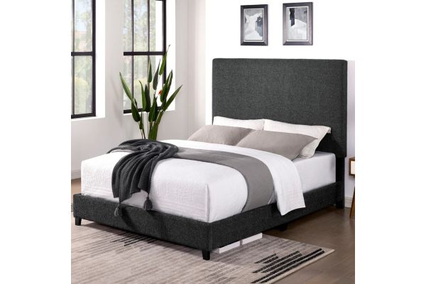 Bridger Upholstered Queen Panel Bed Graphite