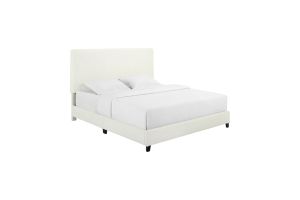 Bridger Upholstered Panel Bed White thumbnail