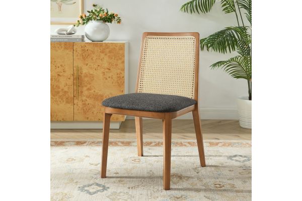 Monarch Wood and Rattan Dining Side Chair by Modway