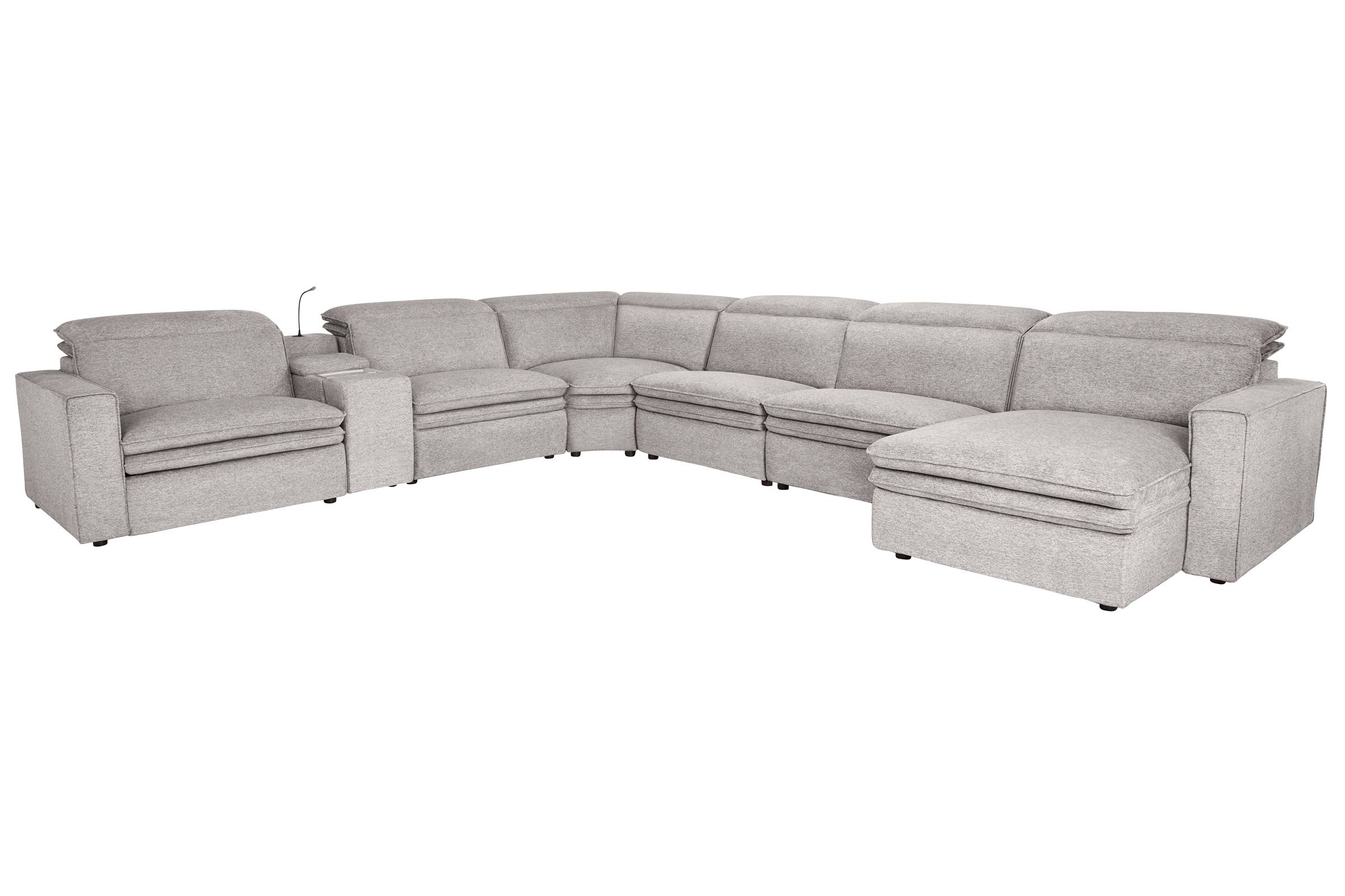 Salvator Street 7-Piece Dual Power Reclining Sectional with Right