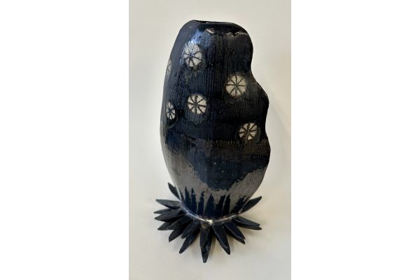 Spiked Black Vase by Lisa Farris