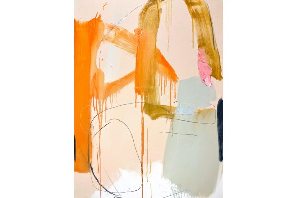 Double arched sunset / figure at base of stairs by Liz Davis