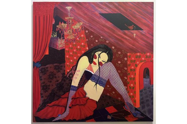 Woman in a Red Room by Milica Zekic