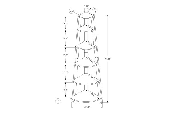 Monarch Specialties I 2495 - Bookshelf