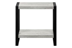 Monarch Specialties I 2857 - Grey Two-Tier Side Table thumbnail
