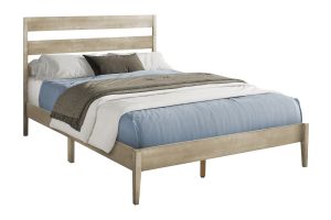 Monarch Specialties I 6065Q - Queen Size Grey Platform Bed Frame thumbnail