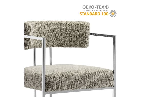 Huron Curved Back Fabric and Metal Counter Stool by Modway