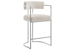 Huron Curved Back Fabric and Metal Counter Stool by Modway thumbnail